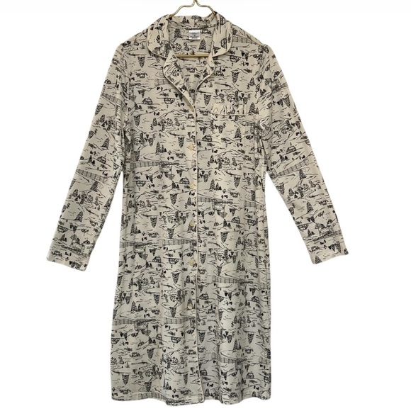 croft & barrow Other - Croft & Barrow Intimates Winter Scene Long Sleeve Nightgown Pajama Size Medium